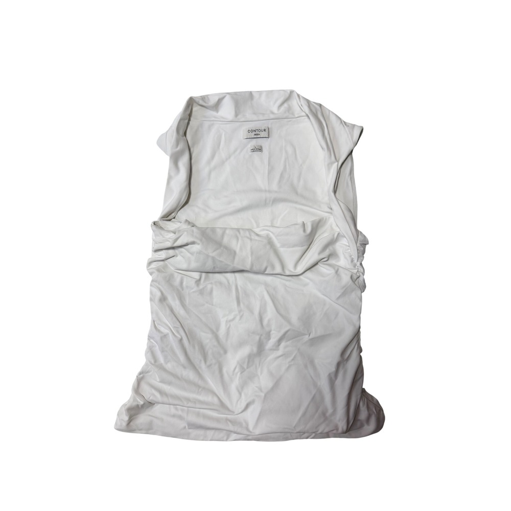 Aritzia Contour Ruched Tank Top White Size L